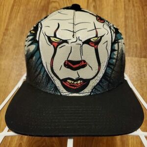 IT Pennywise Hat Cap Snapback Adult Black Clown‎ Horror Movie Stephen King